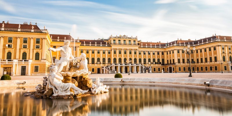 Beautiful Schonbrunn palace in Vienna, Austria