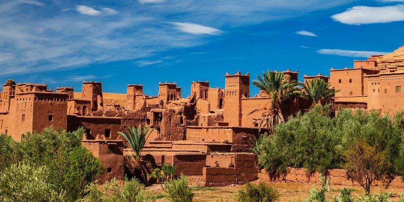 Kasbah Ait Ben Haddou in the Atlas Mountains. UNESCO World Heritage. Ouarzazate, Morocco.
